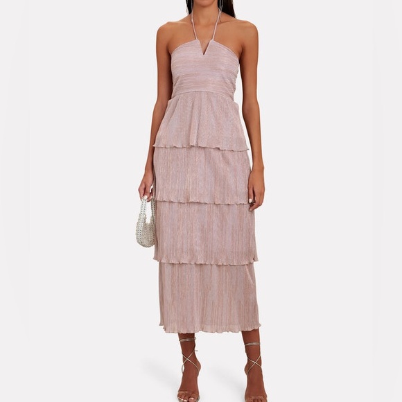 Saylor Rhonda Tiered Halter Dress - Picture 2 of 16